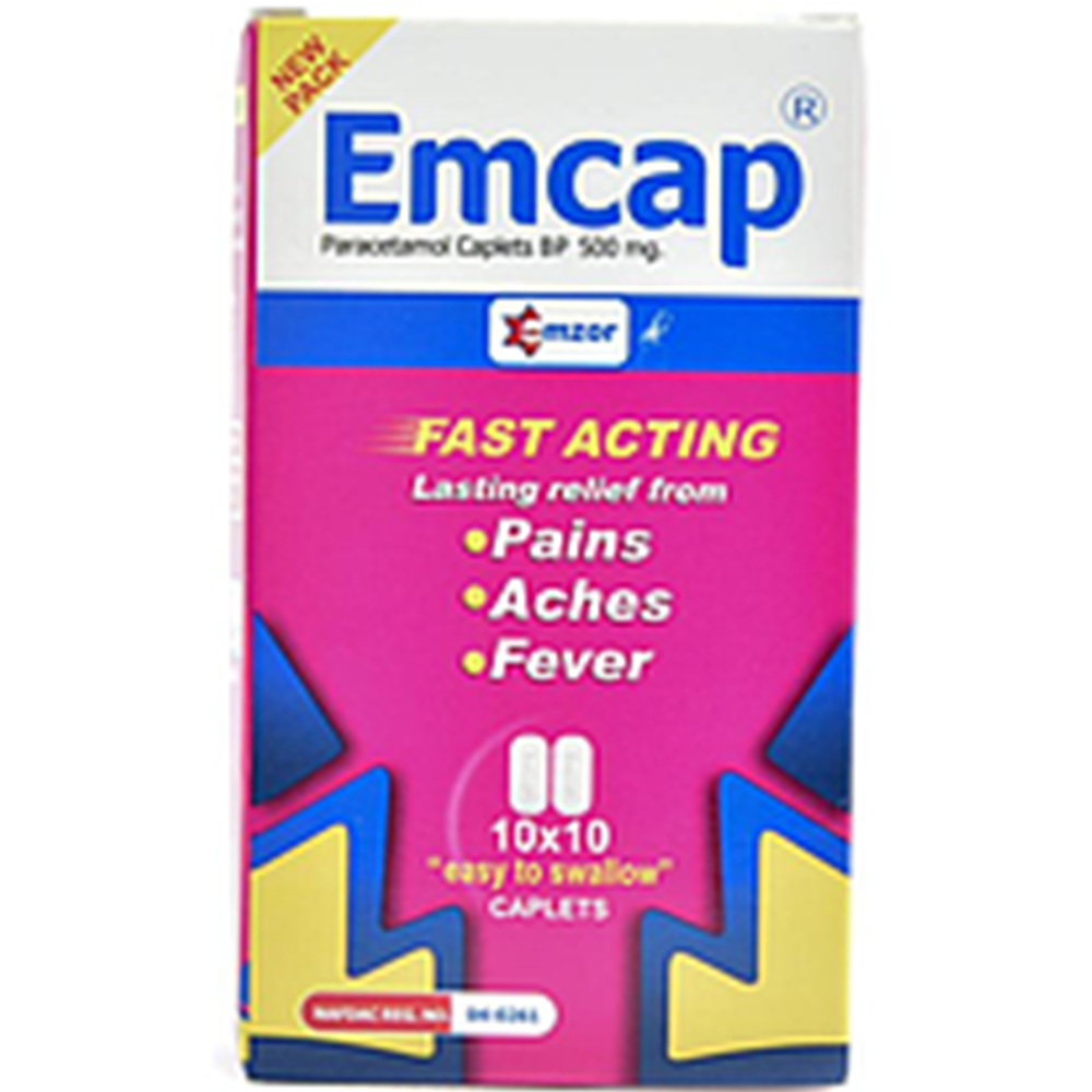 EMCAP PARACEMATOL CAPLETS 500MG X100