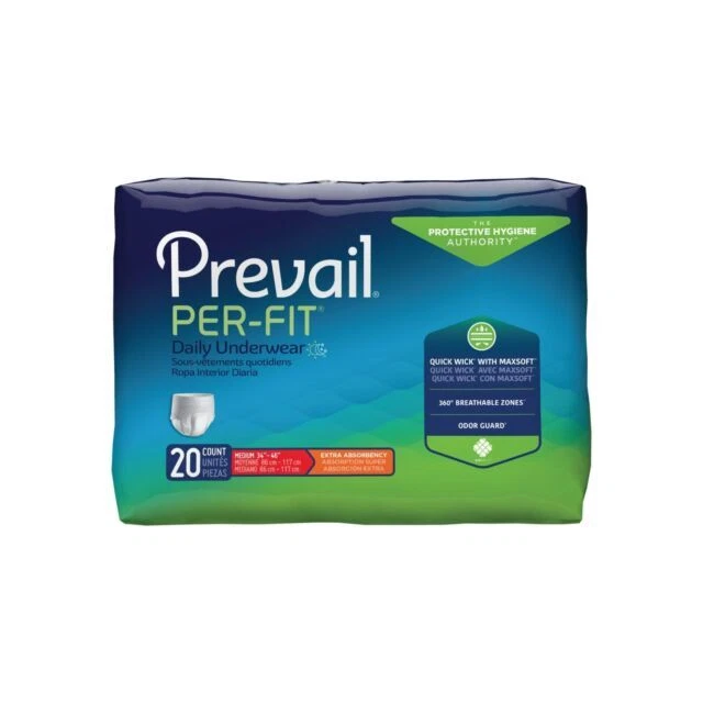 PREVAIL PER-FIT DAILY UNDERWEAR MED | 20CT (XTRA ABSORBENCY)
