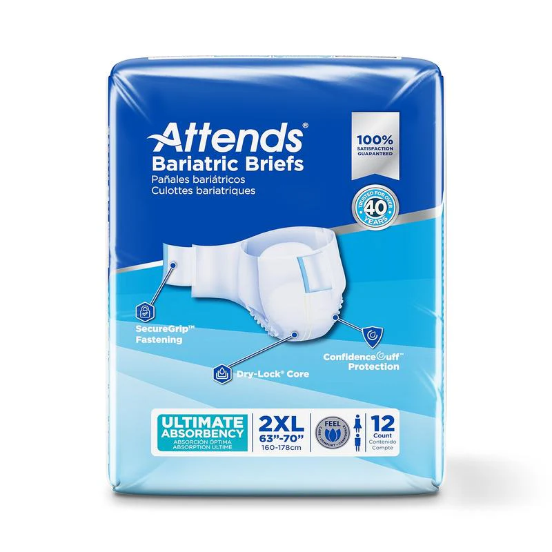 ATTENDS BARIATRIC UNDERWEAR 2XL ( Ultimate Absorbency) | 12CT