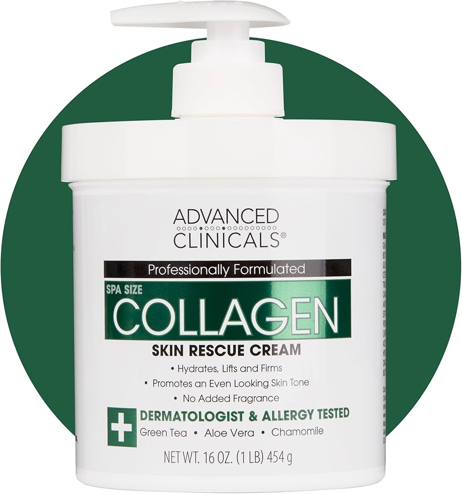 Advanced Clinicals, Collagen, Skin Rescue Cream, 16 oz (454 g)