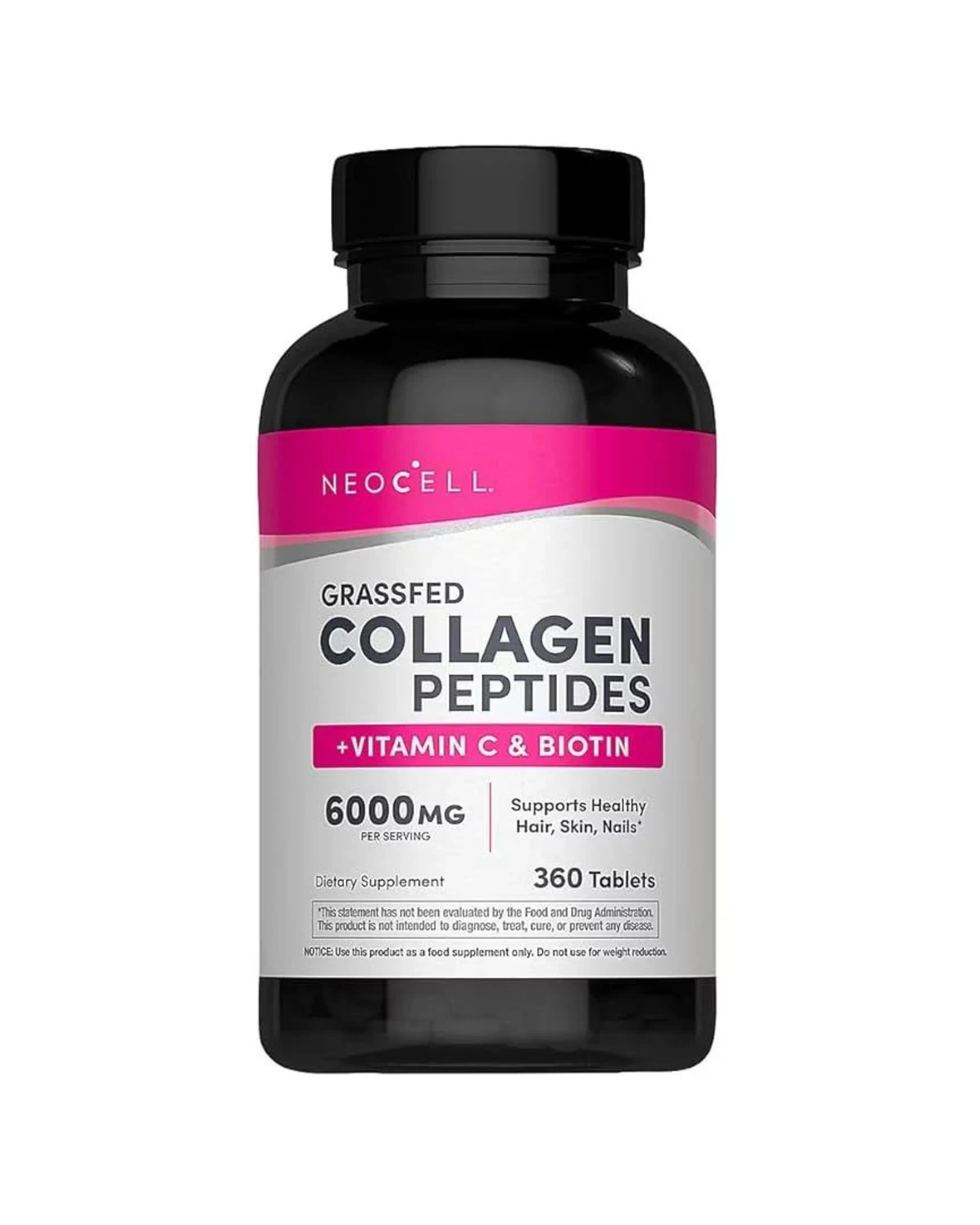 Neocell Grassfed Super Collagen Peptides 6000mg + Vitamin C with Biotin 360 tablets