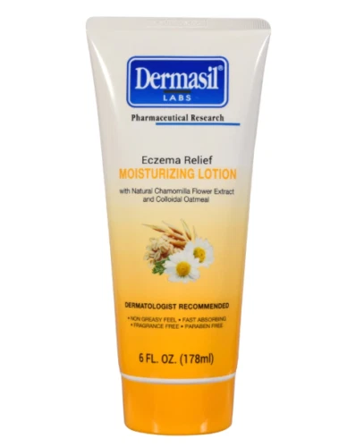 Dermasil Eczema Relief Body Lotion, Fragrance-Free Moisturizer with Colloidal Oatmeal & Chamomile, 6 Oz Ea
