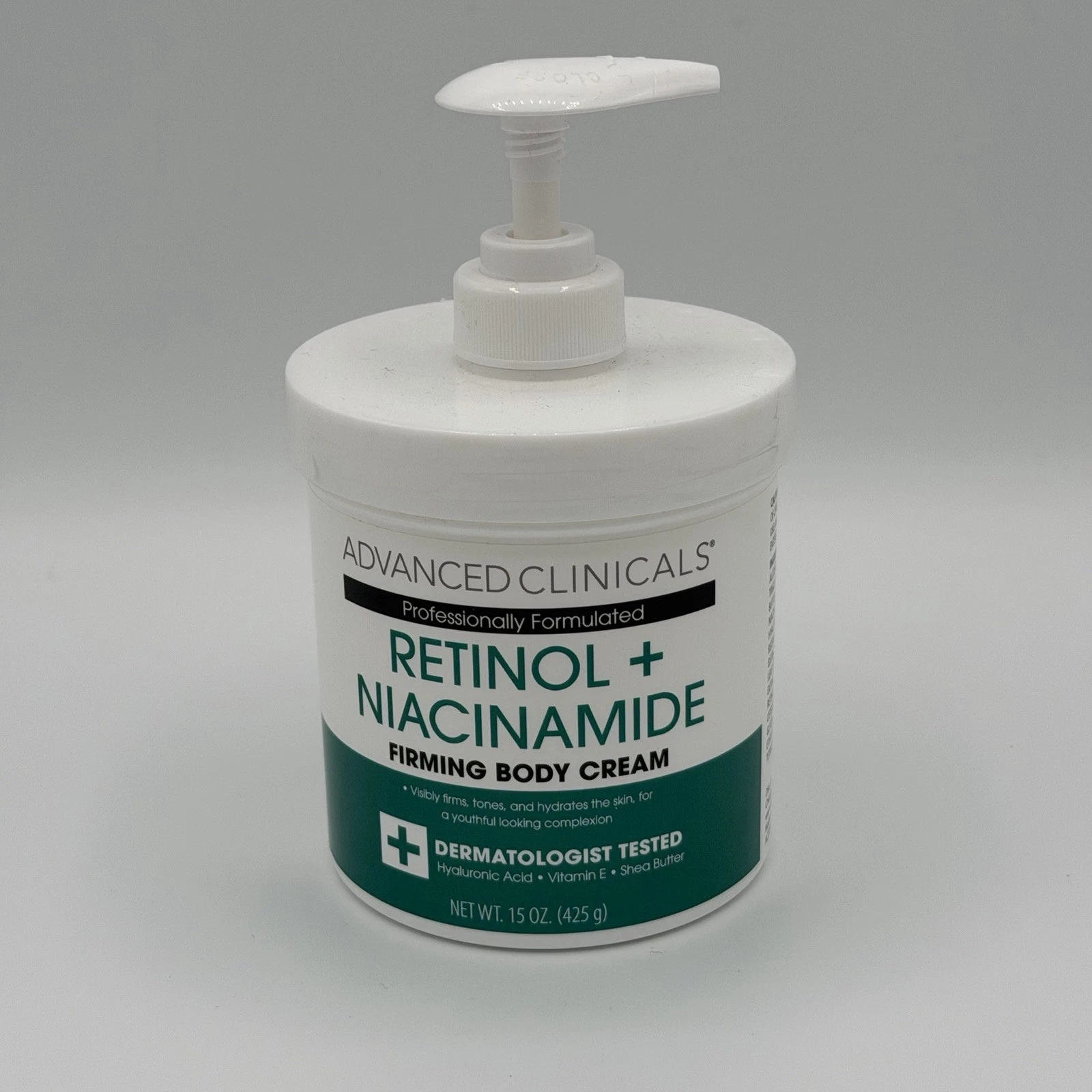 Advanced Clinicals Retinol + Niacinamide Body Lotion, Firming & Anti-Aging Moisturizer for Crepey Skin, 15 Oz Retinol Face & Body Cream