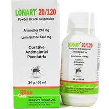 LONART 20/120 SUSP(ARTEMETHER 20/LUMEFANTRINE 120MG)/5M