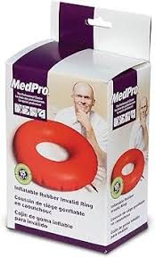 INFLATABLE RED RUBBER INVALID RING CUSHION | 1 EA