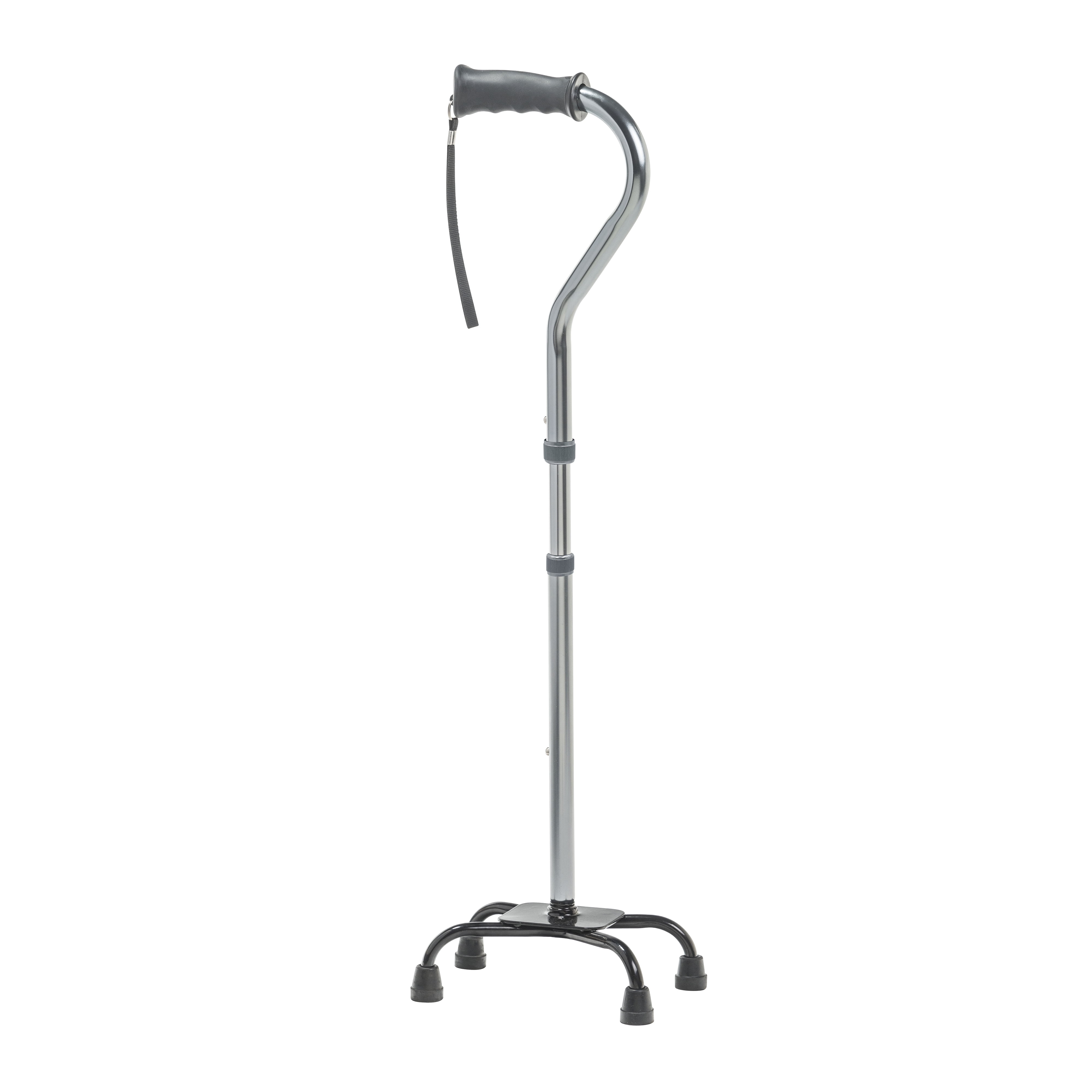 DRIVE Quad Canes, Small Base  4 PRONG (Walking Stick)