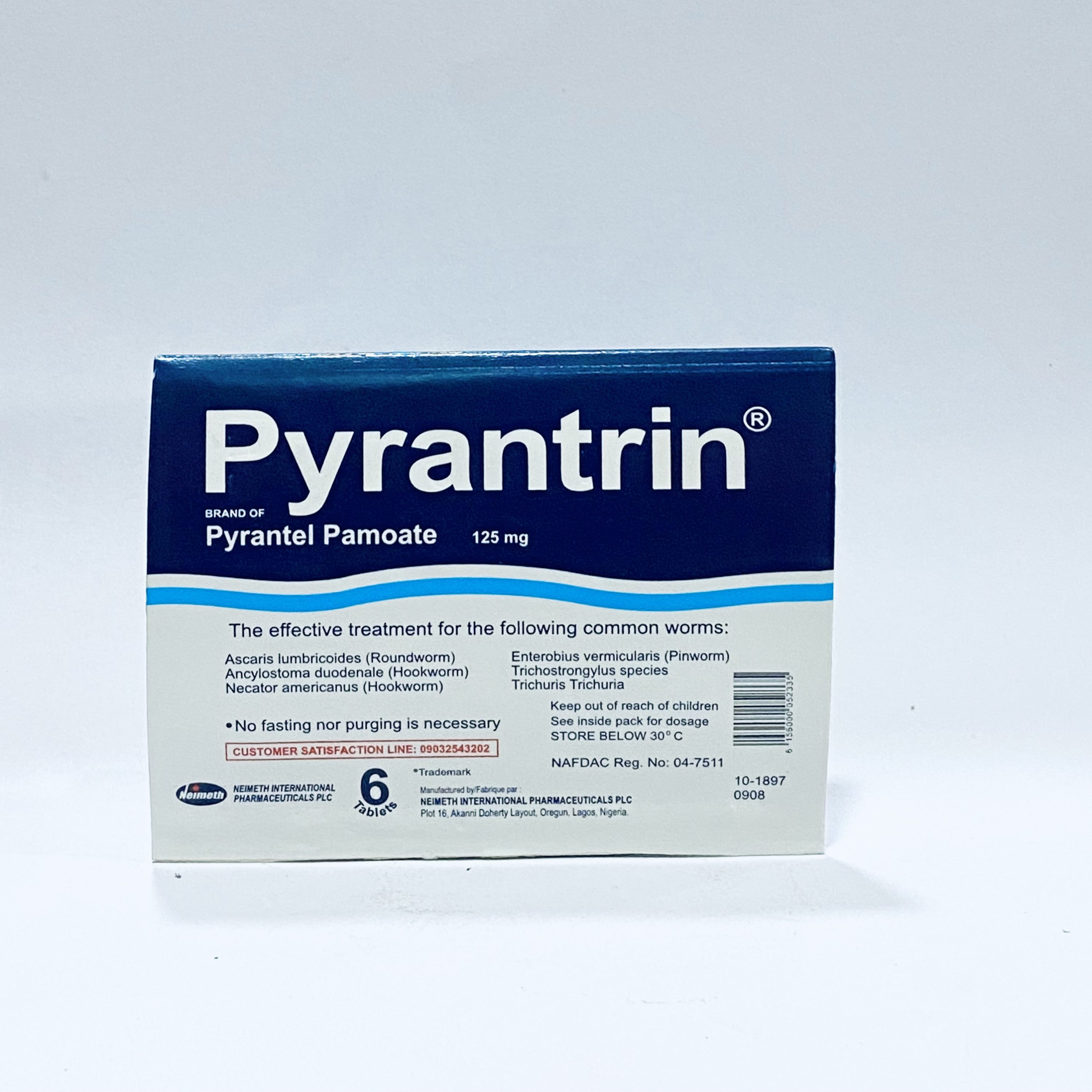 PYRANTRIN (PYRANTEL PAMOATE 125MG)